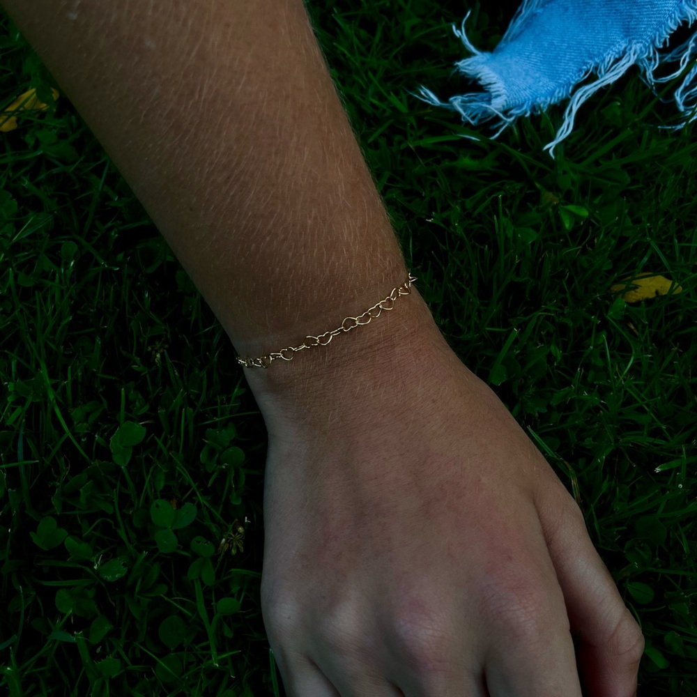 HEART CHAIN BRACELET (gold)